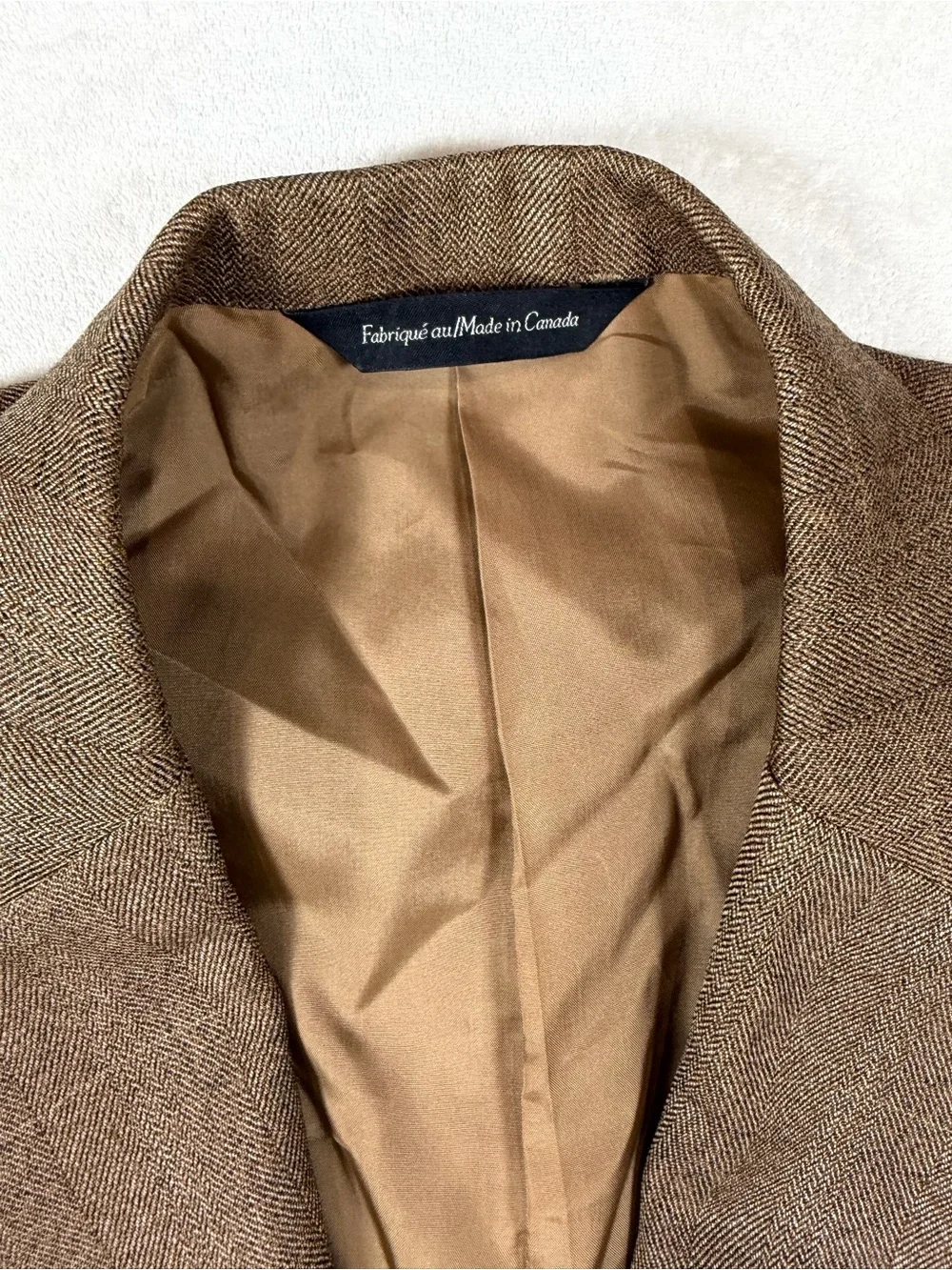 Samuelsohn 43R 100% Wool Tan-Brown Men's 3 Button Sport Coat